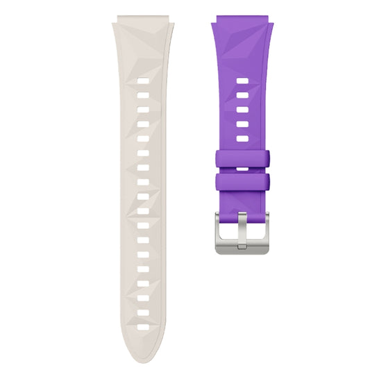 For Huawei Watch GT 5 41mm Solid Figure Homochromy Silicone Watch Band(Starlight Violet) by bashfashion
