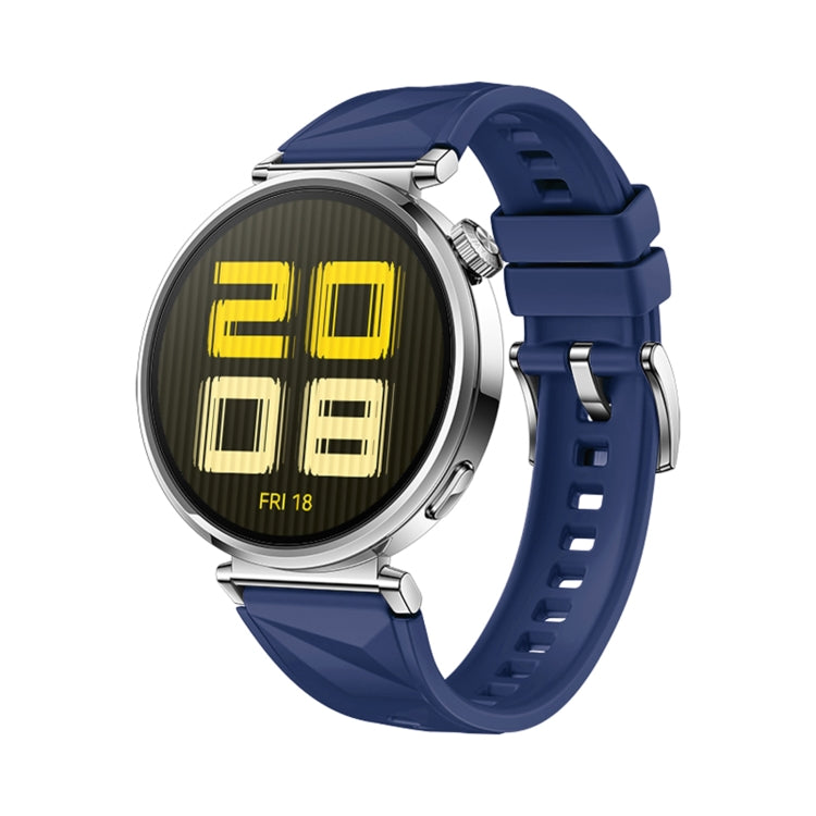 For Huawei Watch GT 5 41mm Solid Figure Homochromy Silicone Watch Band(Protoblue) by bashfashion