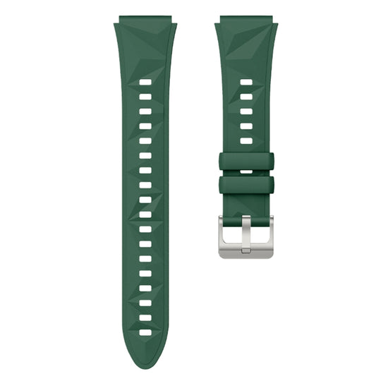 For Huawei Watch GT 5 41mm Solid Figure Homochromy Silicone Watch Band(Field Green) by bashfashion