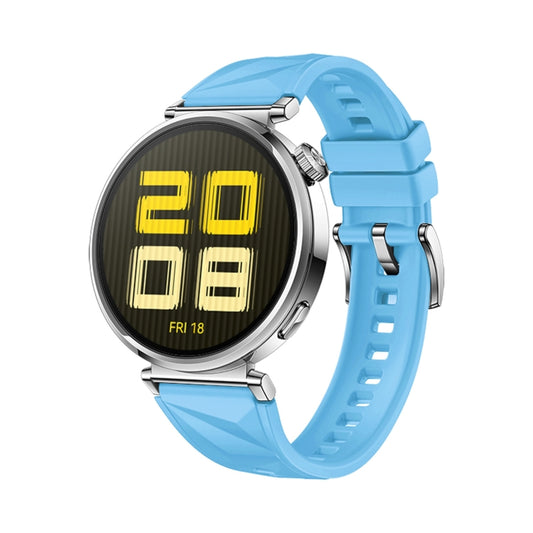 For Huawei Watch GT 5 41mm Solid Figure Homochromy Silicone Watch Band(Cloud Blue) by bashfashion