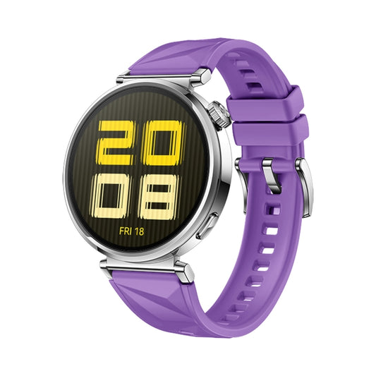 For Huawei Watch GT 5 41mm Solid Figure Homochromy Silicone Watch Band(Lilac) by bashfashion