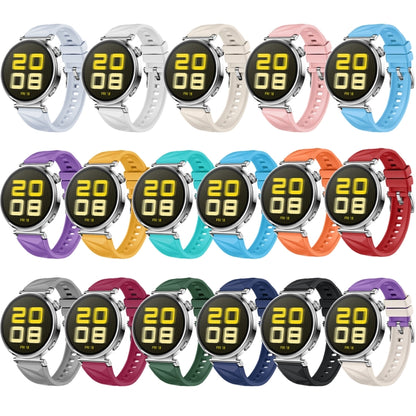 For Huawei Watch GT 5 41mm Solid Figure Homochromy Silicone Watch Band(Gray) by bashfashion