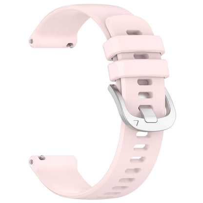 For Huawei Watch GT 5 Pro 46mm Liquid Glossy Silver Buckle Silicone Watch Band(Light Pink) by bashfashion