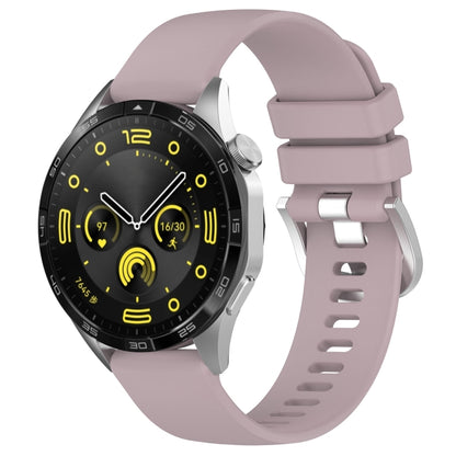 For Huawei Watch GT 5 41mm Liquid Glossy Silver Buckle Silicone Watch Band(Loran Violet) by bashfashion