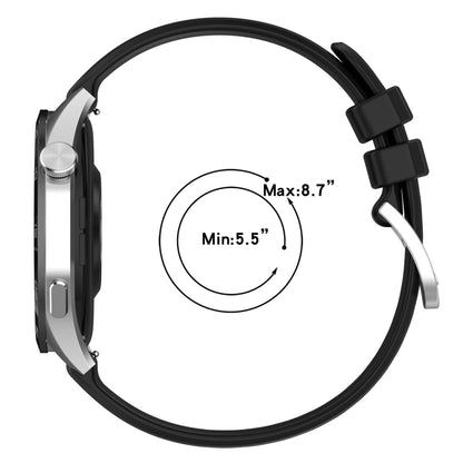 For Huawei Watch GT 5 41mm Liquid Glossy Silver Buckle Silicone Watch Band(Starlight) by bashfashion