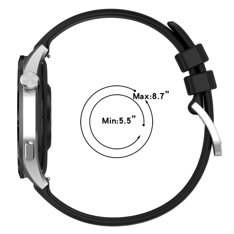 For Huawei Watch GT 5 Pro 42mm Liquid Glossy Silver Buckle Silicone Watch Band(White) by bashfashion