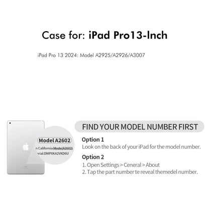 For iPad Pro 13 2025 / 2024 ENKAY 360 Rotation TPU Leather Smart Tablet Case with Pen Slot(Light Blue) by ENKAY