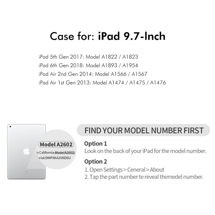 For iPad Air / Air 2 / 9.7 2017 / 2018 ENKAY 360 Rotation TPU Leather Smart Tablet Case with Pen Slot(Black) by ENKAY