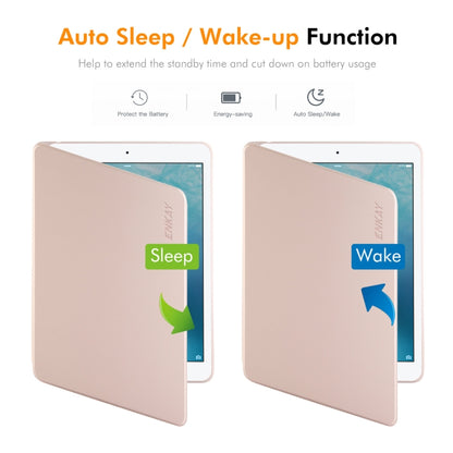 For iPad Air / Air 2 / 9.7 2017 / 2018 ENKAY 360 Rotation TPU Leather Smart Tablet Case with Pen Slot(Beige) by ENKAY