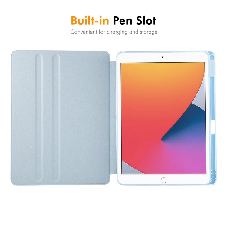 For iPad Air 10.5 / Pro 10.5 / 10.2 ENKAY 360 Rotation TPU Leather Smart Tablet Case with Pen Slot(Beige) by ENKAY