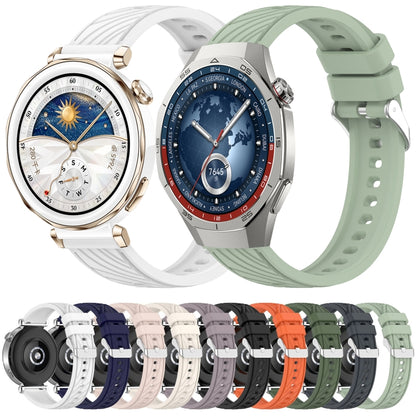 For Huawei Watch GT 5 Pro 46mm Line Texture Quick Release Silicone Watch Band(Dark Green) by bashfashion