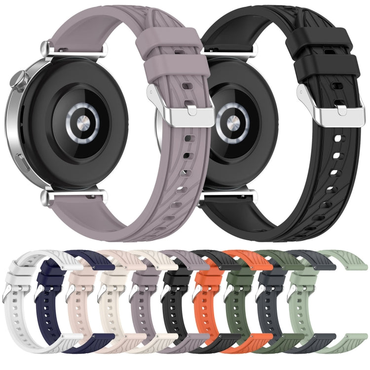 For Huawei Watch GT 5 Pro 46mm Line Texture Quick Release Silicone Watch Band(Dark Green) by bashfashion