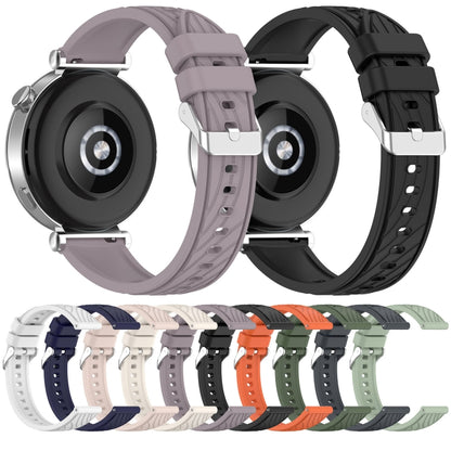 For Huawei Watch GT 5 Pro 46mm Line Texture Quick Release Silicone Watch Band(Dark Green) by bashfashion