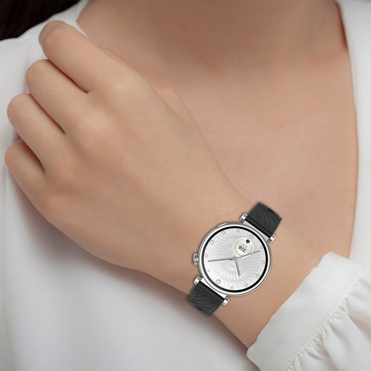 For Huawei Watch GT 5 Pro 46mm Line Texture Quick Release Silicone Watch Band(Dark Green) by bashfashion