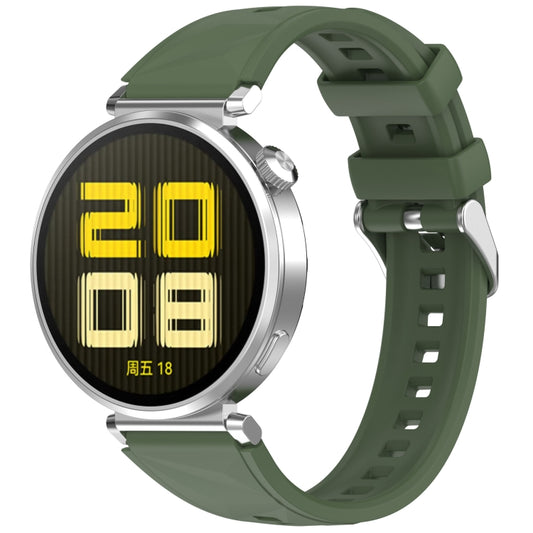 For Huawei Watch GT 5 Pro 42mm Quick Release Silicone Watch Band(Dark Green) by bashfashion