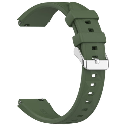 For Huawei Watch GT 5 Pro 42mm Quick Release Silicone Watch Band(Dark Green) by bashfashion