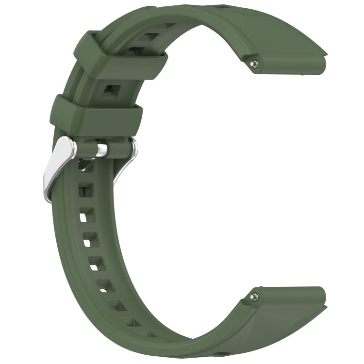 For Huawei Watch GT 5 Pro 42mm Quick Release Silicone Watch Band(Dark Green) by bashfashion