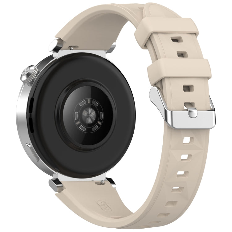 For Huawei Watch GT 5 Pro 42mm Quick Release Silicone Watch Band(Ivory White) by bashfashion