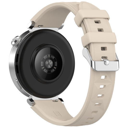 For Huawei Watch GT 5 Pro 42mm Quick Release Silicone Watch Band(Ivory White) by bashfashion