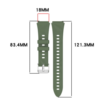 For Huawei Watch GT 5 41mm Quick Release Silicone Watch Band(Dark Green) by bashfashion