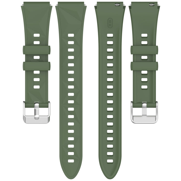 For Huawei Watch GT 5 41mm Quick Release Silicone Watch Band(Dark Green) by bashfashion