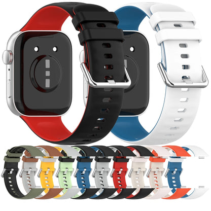 For Huawei Watch Fit3 Double Sided Contrast Color Silicone Watch Band(Dark Green Black) by bashfashion