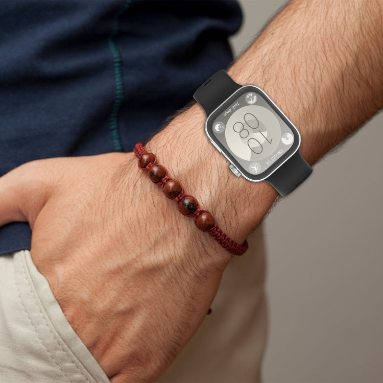 For Huawei Watch Fit3 Double Sided Contrast Color Silicone Watch Band(Dark Green Black) by bashfashion