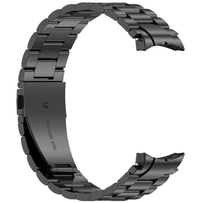 For Samsung Galaxy Watch 6 40 / 44mm Three Beads Button Quick Release Metal Watch Band(Black) by bashfashion