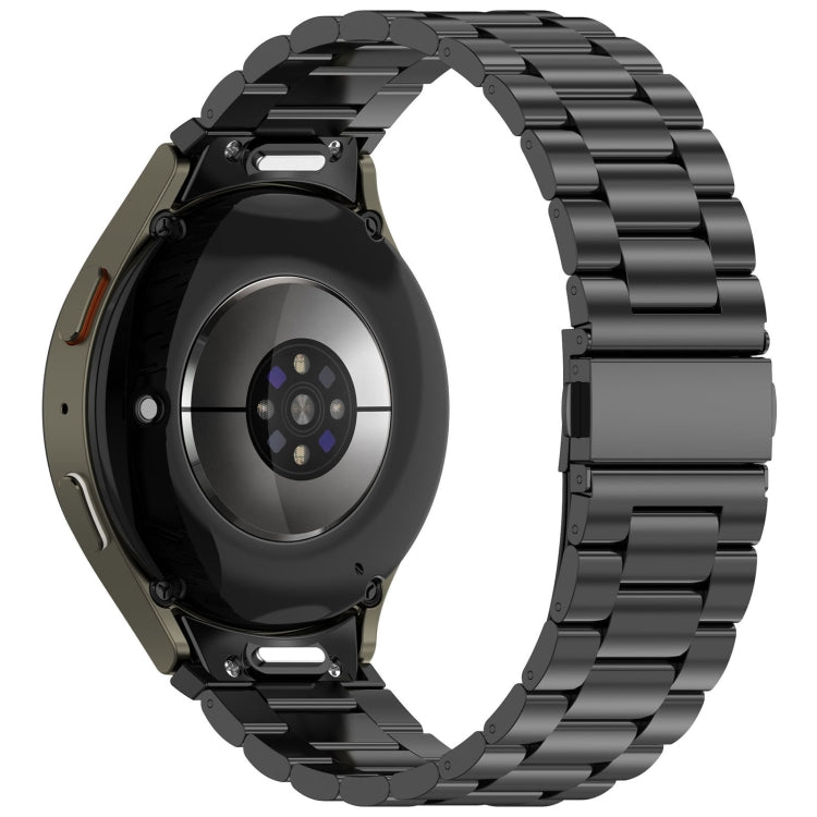 For Samsung Galaxy Watch 6 Classic 43 / 47mm Three Beads Button Quick Release Metal Watch Band(Black) by bashfashion