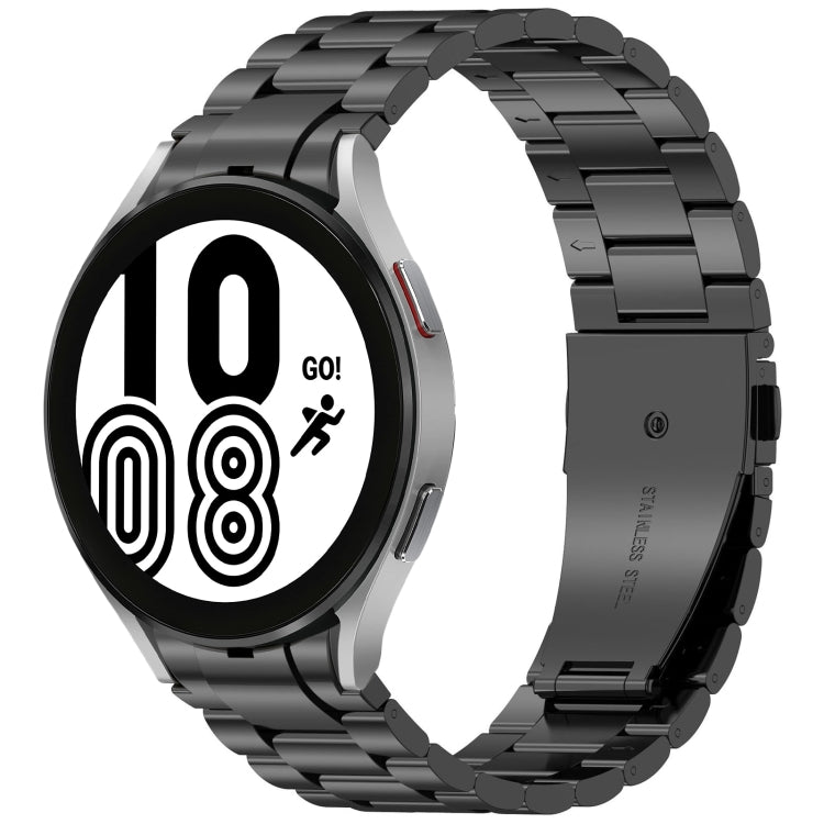 For Samsung Galaxy Watch 4 40 / 44mm Three Beads Button Quick Release Metal Watch Band(Black) by bashfashion