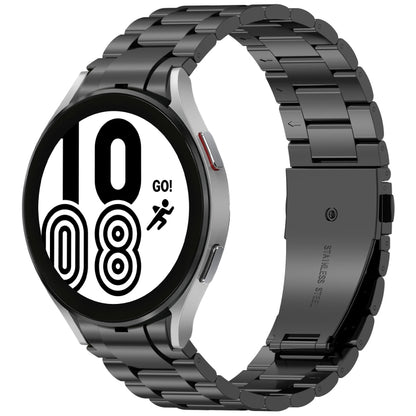 For Samsung Galaxy Watch 4 40 / 44mm Three Beads Button Quick Release Metal Watch Band(Black) by bashfashion