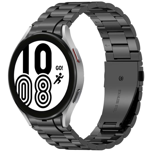 For Samsung Galaxy Watch 4 40 / 44mm Three Beads Button Quick Release Metal Watch Band(Black) by bashfashion