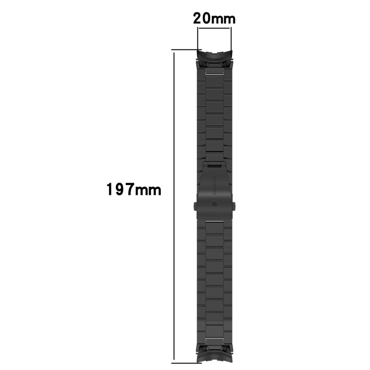 For Samsung Galaxy Watch 6 Classic 43 / 47mm Three Beads Button Quick Release Metal Watch Band(Silver) by bashfashion