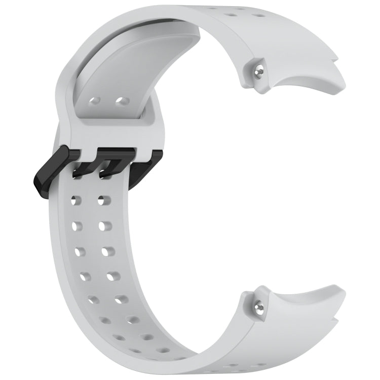 For Samsung Galaxy Watch 6 Classic 43 / 47mm Diplopore Button Quick Release Silicone Watch Band(Gray) by bashfashion