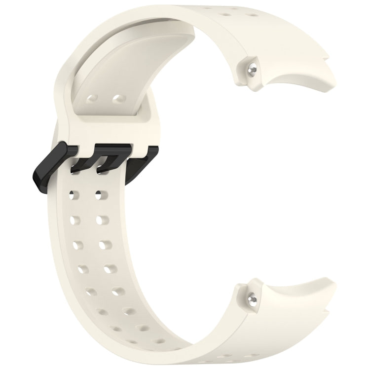 For Samsung Galaxy Watch 6 Classic 43 / 47mm Diplopore Button Quick Release Silicone Watch Band(Star White) by bashfashion