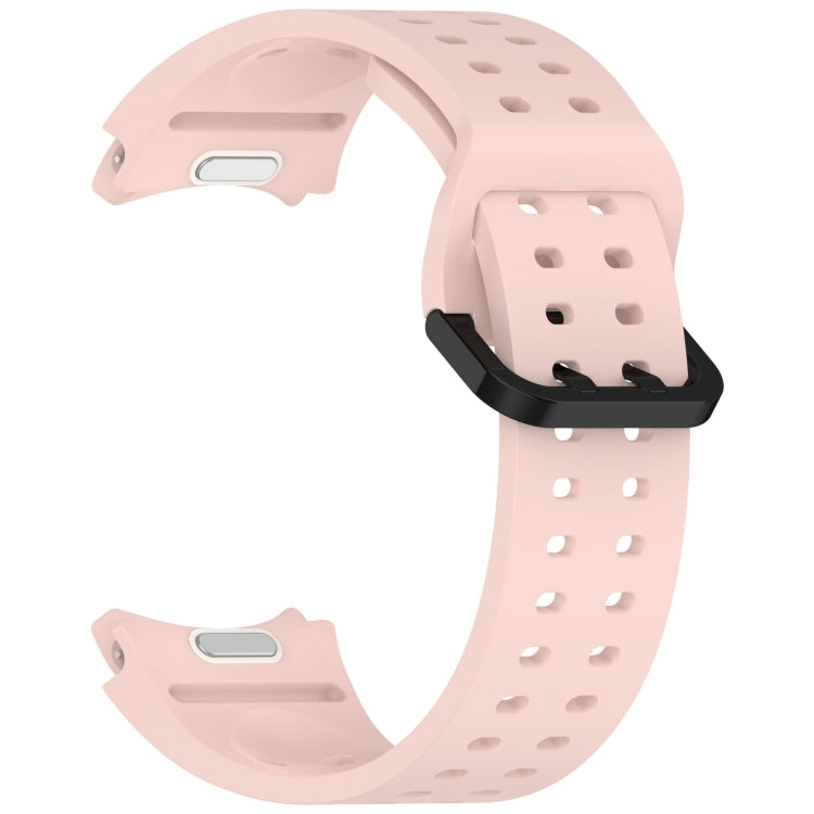 For Samsung Galaxy Watch 5 40 / 44mm Diplopore Button Quick Release Silicone Watch Band(Pink) by bashfashion