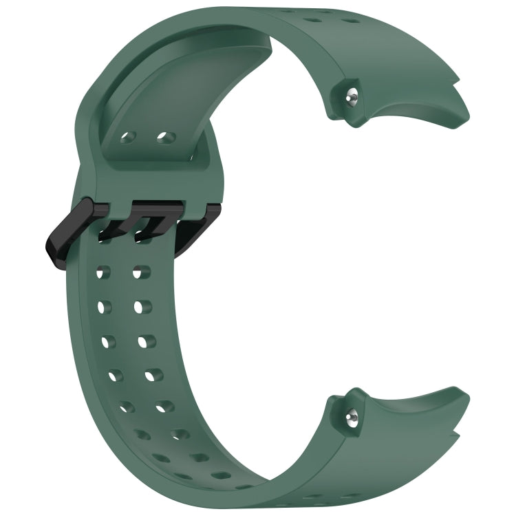 For Samsung Galaxy Watch 5 40 / 44mm Diplopore Button Quick Release Silicone Watch Band(Dark Green) by bashfashion