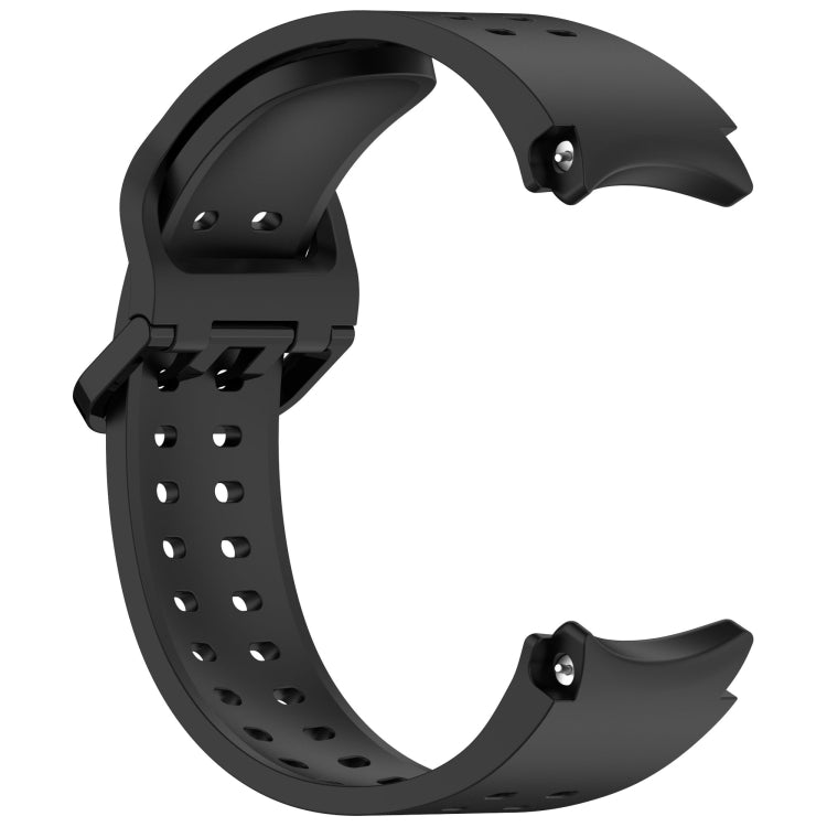 For Samsung Galaxy Watch 4 40 / 44mm Diplopore Button Quick Release Silicone Watch Band(Black) by bashfashion