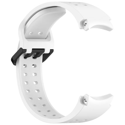 For Samsung Galaxy Watch 4 Classic 42 / 46mm Diplopore Button Quick Release Silicone Watch Band(White) by bashfashion