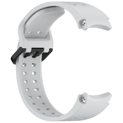 For Samsung Galaxy Watch 4 Classic 42 / 46mm Diplopore Button Quick Release Silicone Watch Band(Gray) by bashfashion