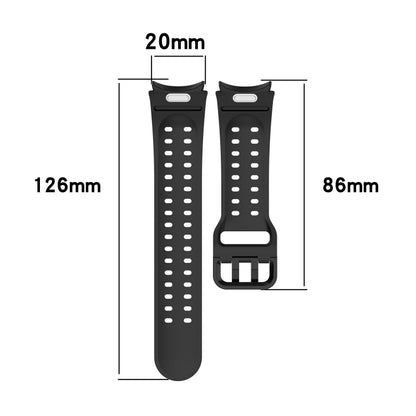 For Samsung Galaxy Watch 6 40 / 44mm Diplopore Button Quick Release Silicone Watch Band(Star White) by bashfashion