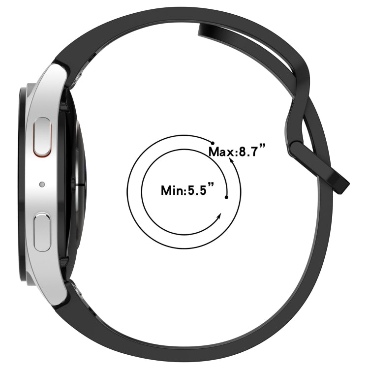 For Samsung Galaxy Watch 5 40 / 44mm Diplopore Button Quick Release Silicone Watch Band(Cloudy Gray) by bashfashion