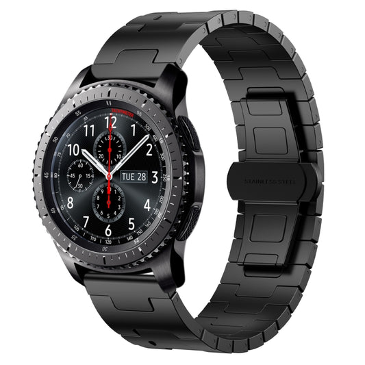 For Samsung Galaxy Gear S3 Frontier Titanium Alloy 22mm Metal Watch Band(Black) by bashfashion