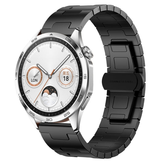 For Huawei watch GT4 46mm Titanium Alloy 22mm Metal Watch Band(Black) by bashfashion