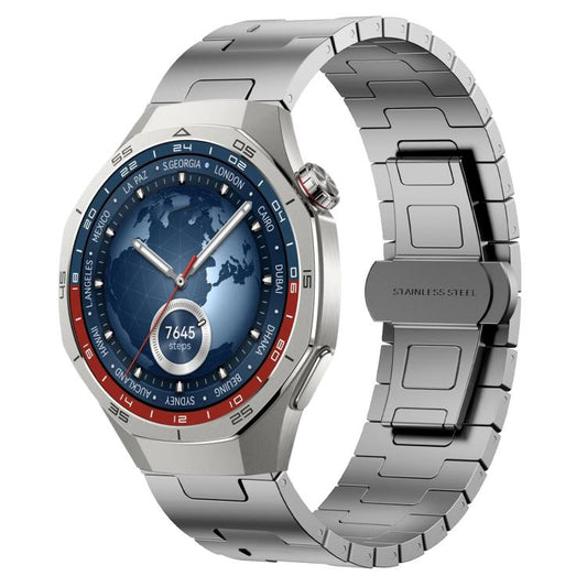 For Huawei watch GT5 Pro 46mm Titanium Alloy 22mm Metal Watch Band(Titanium Color) by bashfashion