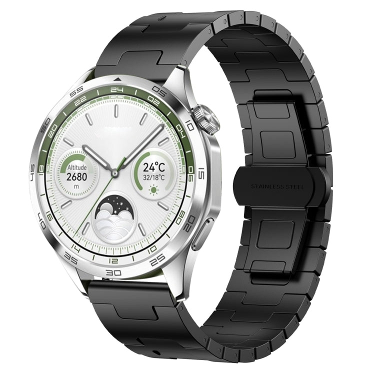 For Huawei watch GT5 46mm Titanium Alloy 22mm Metal Watch Band(Black) by bashfashion