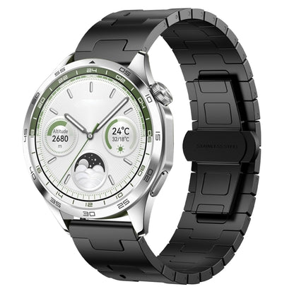 For Huawei watch GT5 46mm Titanium Alloy 22mm Metal Watch Band(Black) by bashfashion