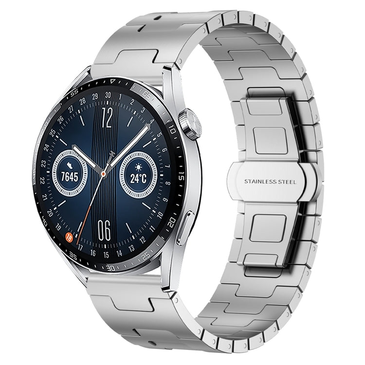 For Huawei Watch GT3 46mm Titanium Alloy 22mm Metal Watch Band(Silver) by bashfashion
