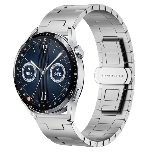 For Huawei Watch GT3 46mm Titanium Alloy 22mm Metal Watch Band(Silver) by bashfashion