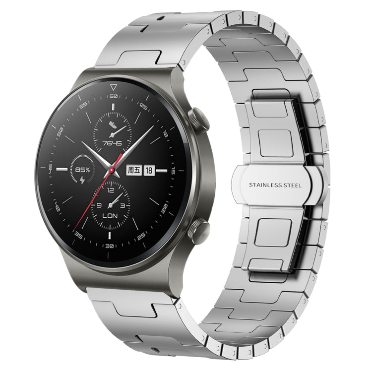 For Huawei Watch GT2 Pro Titanium Alloy 22mm Metal Watch Band(Silver) by bashfashion